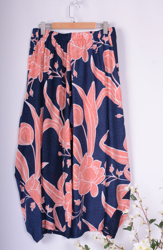 AKH Germany Lagenlook Wide Leg Barrel Trousers - B241