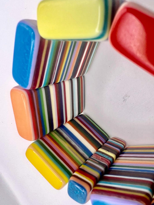 Sobral Pop Art 'Rachel' Multi Stripe Lagenlook Statement Bracelet - 0376