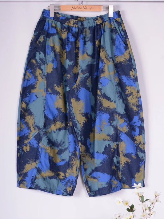 Bella Blue Barrel Denim Blue Jeans Lagenlook L/XL -  B249