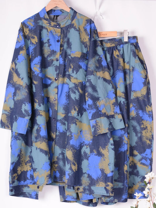 Bella Blue Lagenlook Trousers/Jacket Set  L/XL - B254/B249