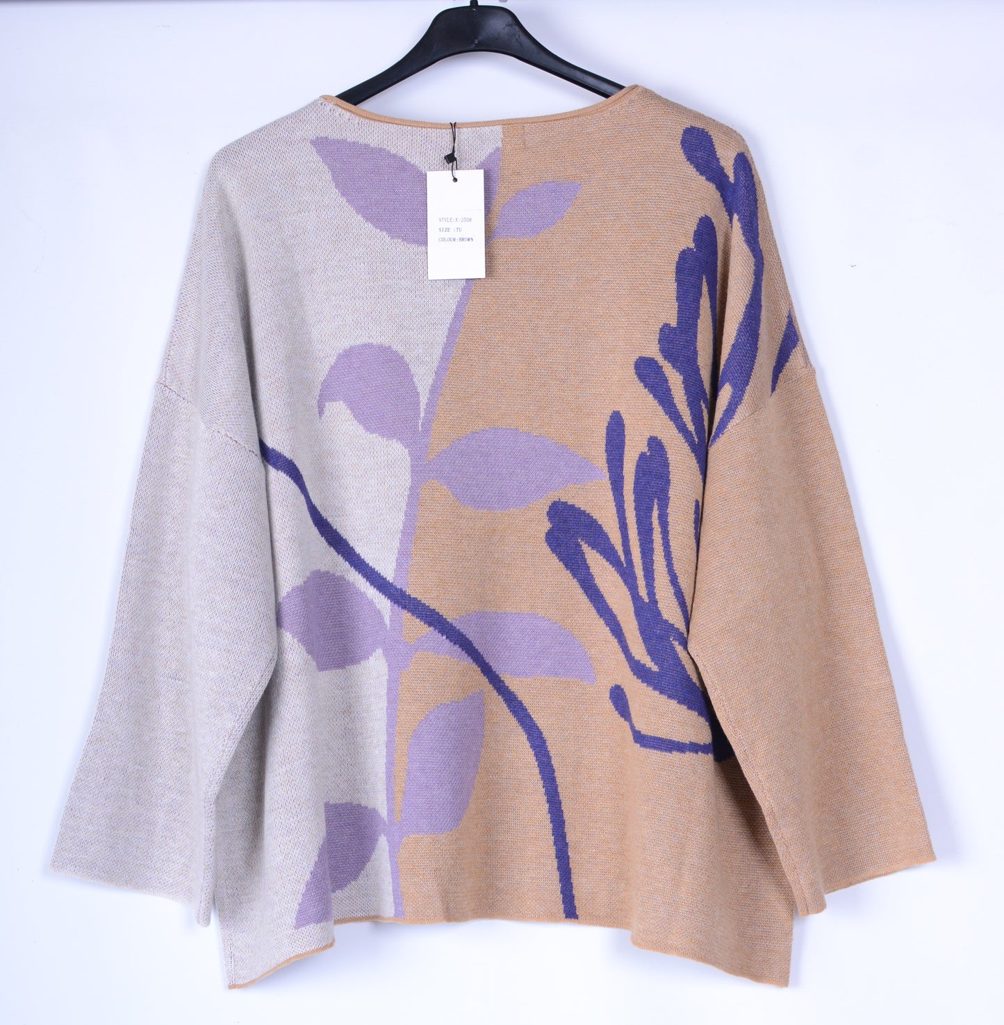 Bella Blue Lagenlook Oversized Soft Knit Jumper - B115