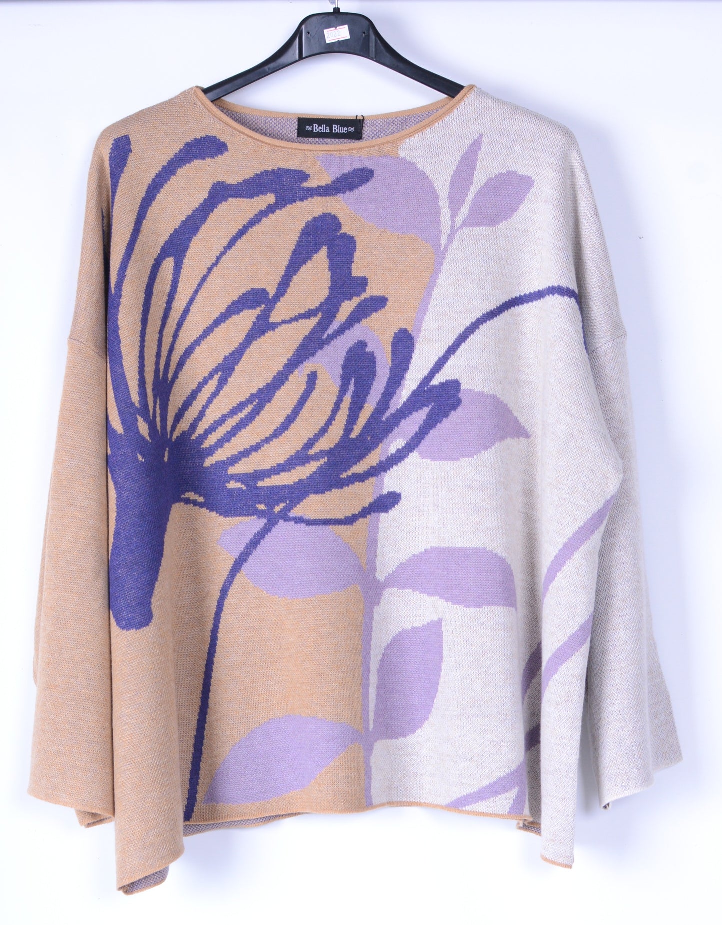Bella Blue Lagenlook Oversized Soft Knit Jumper - B115