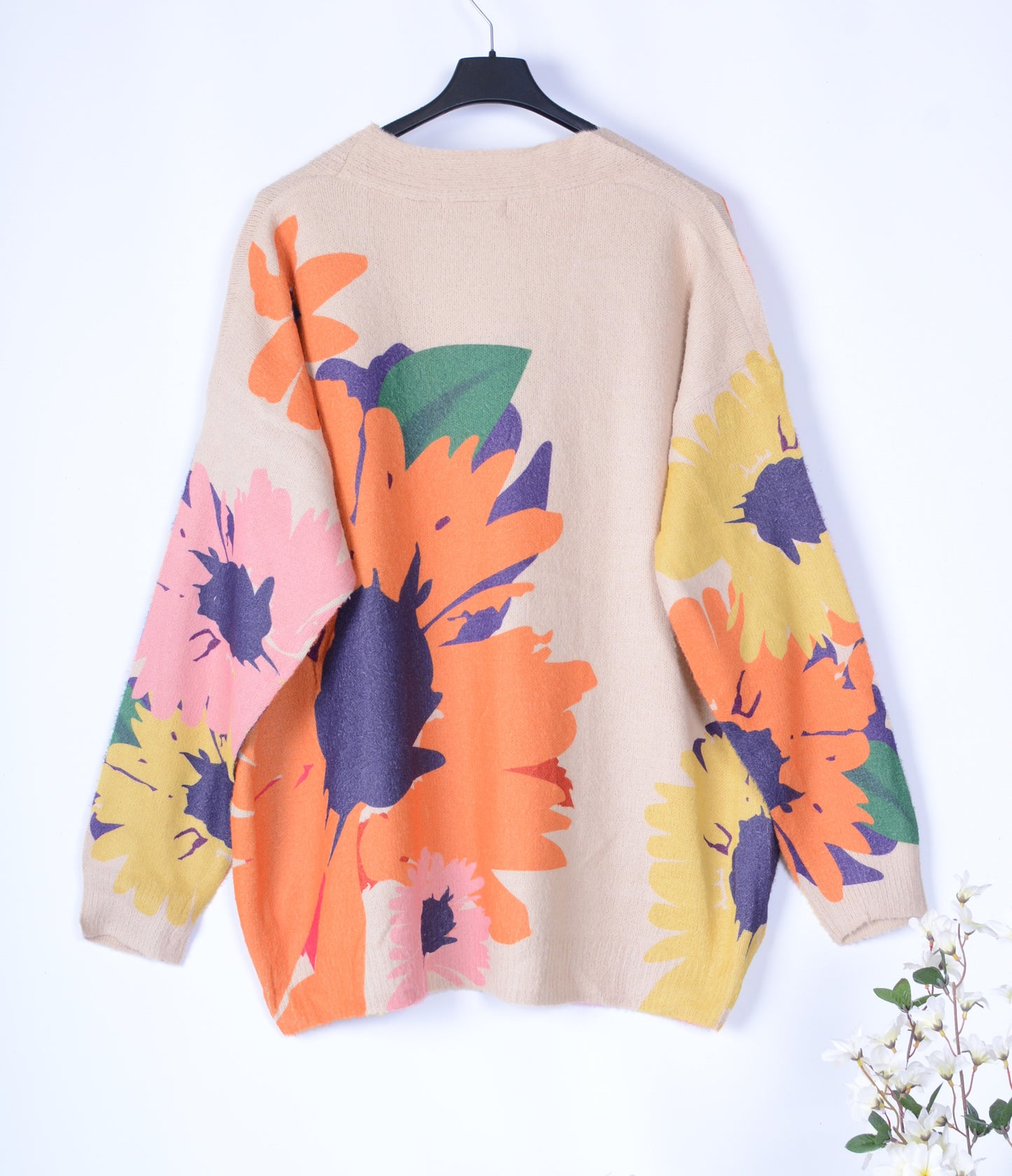 Bella Blue Lagenlook Colourful Soft Knit Cardigan  - B124