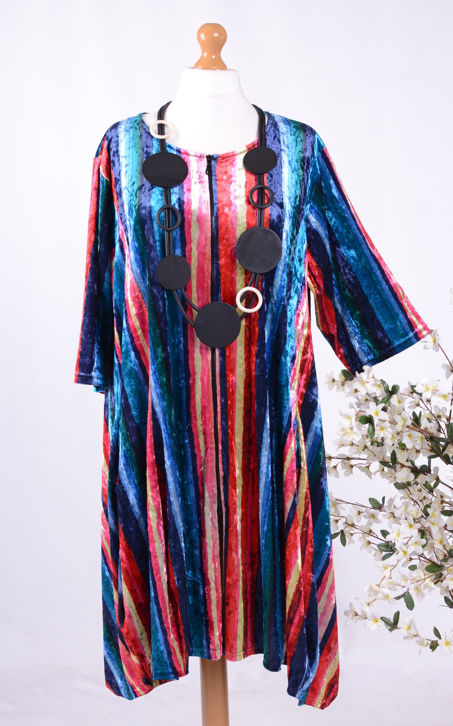 AKH GERMANY Lagenlook Oversized Colourful Velvet  Jacket/Dress - B53