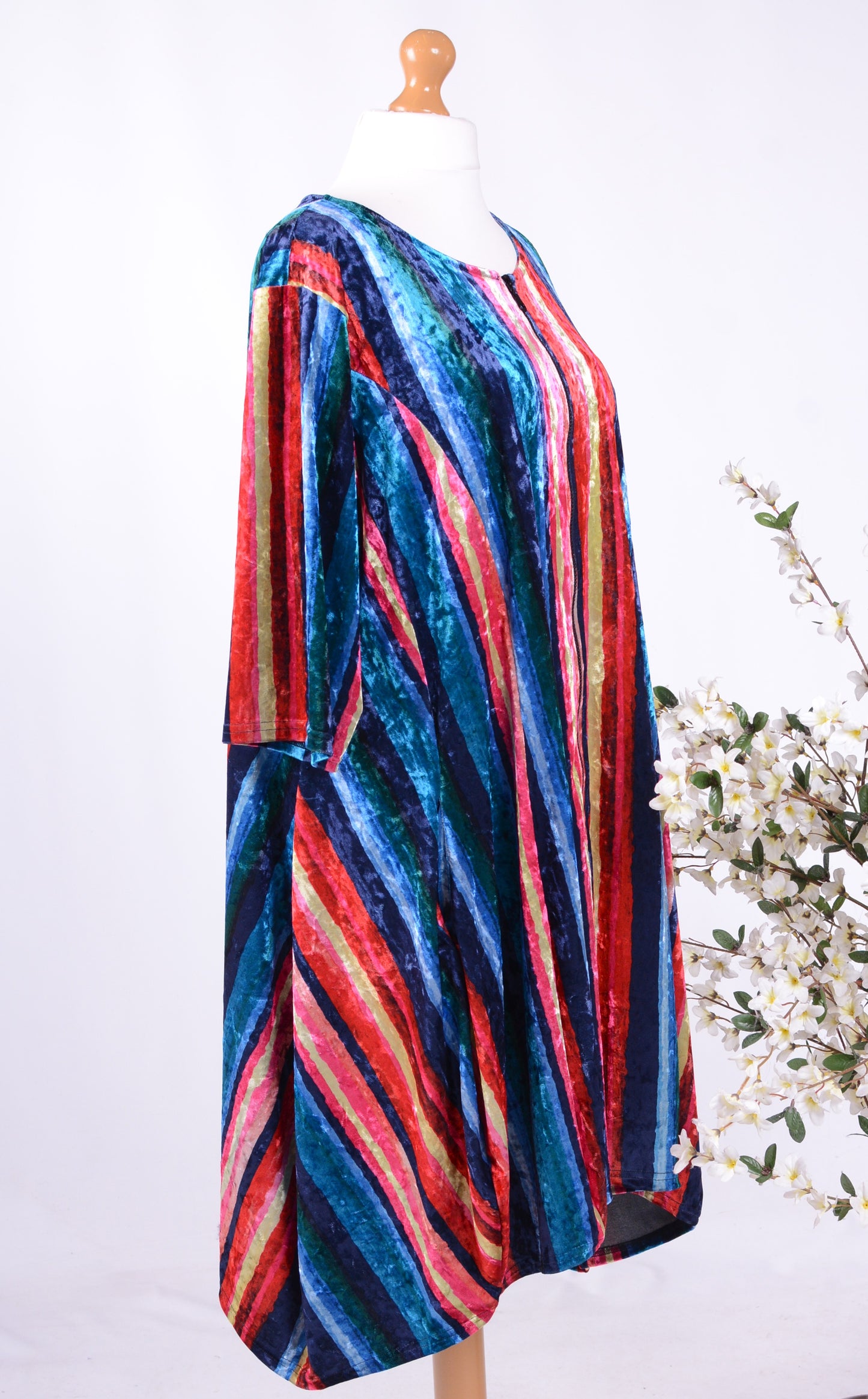 AKH GERMANY Lagenlook Oversized Colourful Velvet  Jacket/Dress - B53