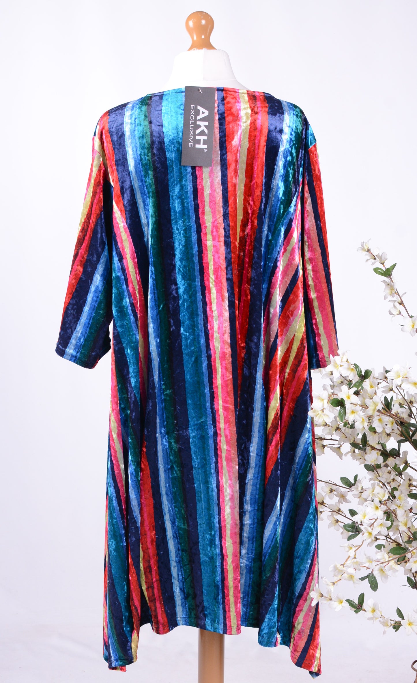 AKH GERMANY Lagenlook Oversized Colourful Velvet  Jacket/Dress - B53