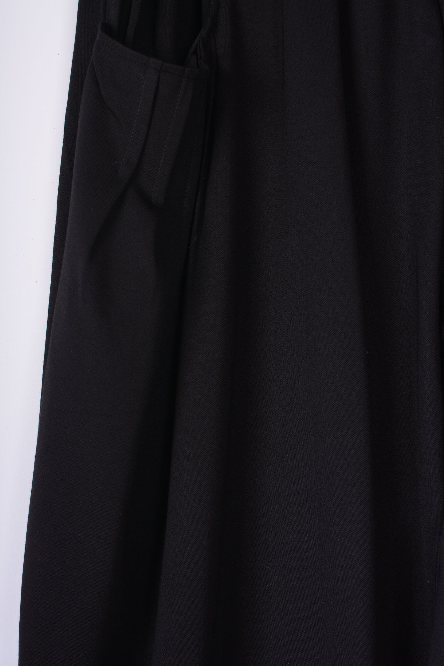Bella Blue Barrel Black Crop Trousers Lagenlook, Wide Leg, S/M  - B149
