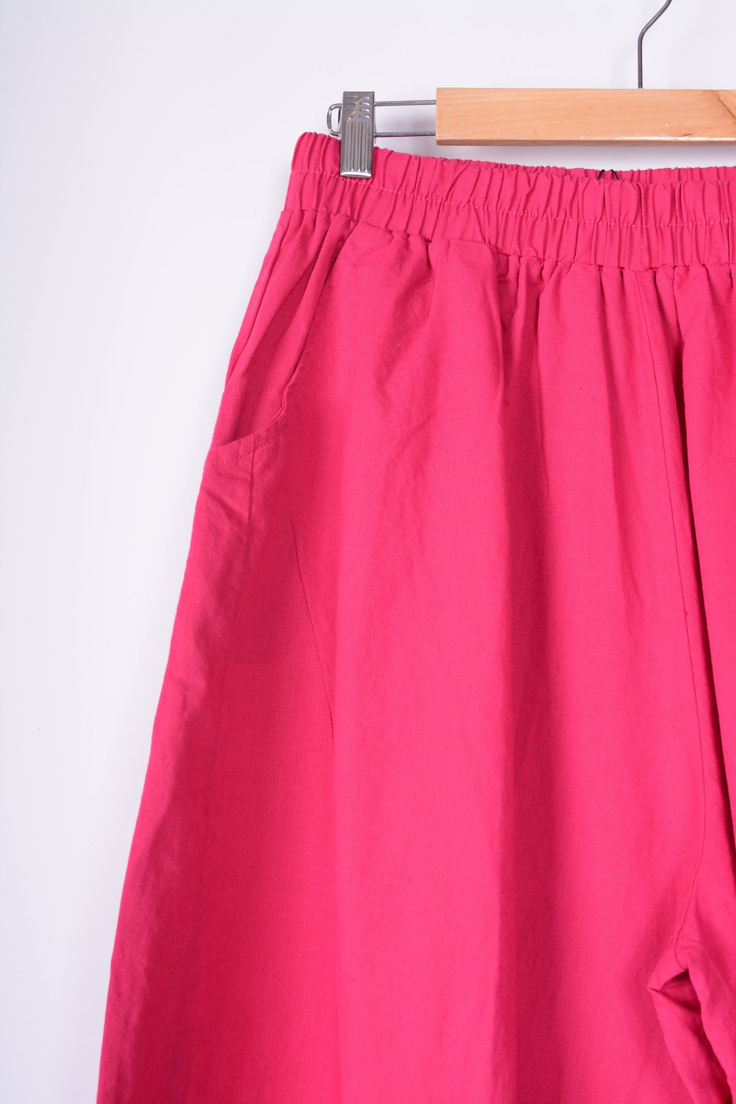 Bella Blue Barrel Leg Trouser Arty Pink Lagenlook Wide Leg S/M - B151