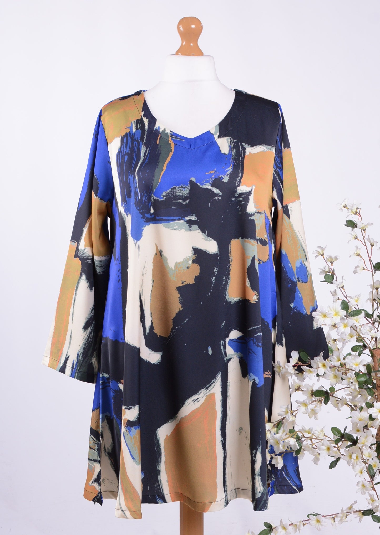 Bella Blue Arty Lagenlook Dress/Tunic S/M - B225