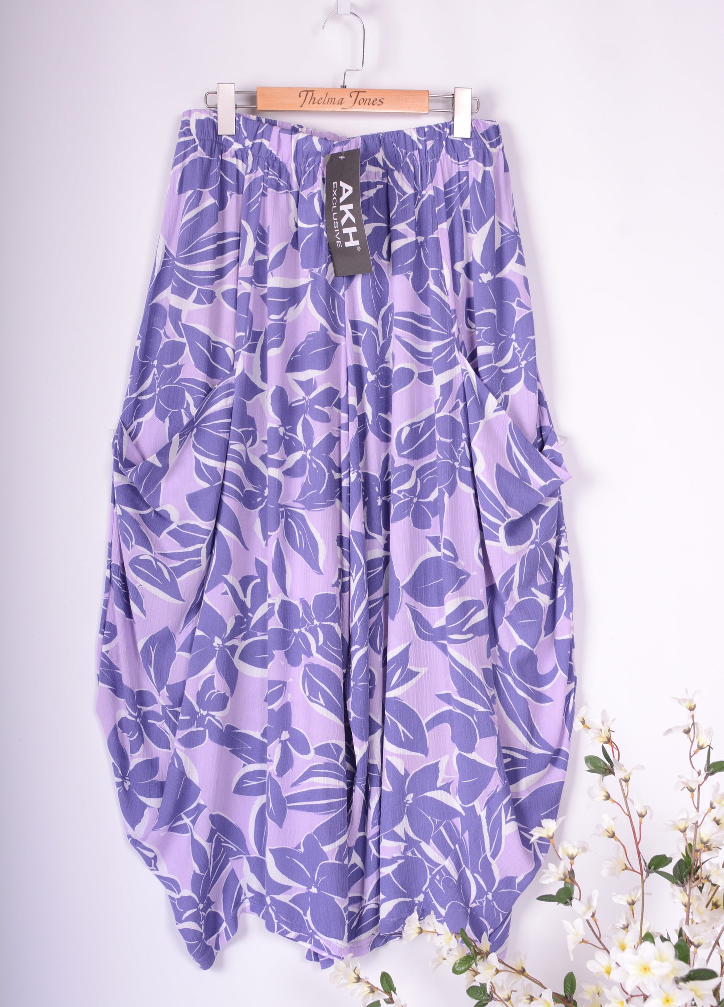 AKH Germany Lagenlook Wide Leg Barrel Trousers - B245