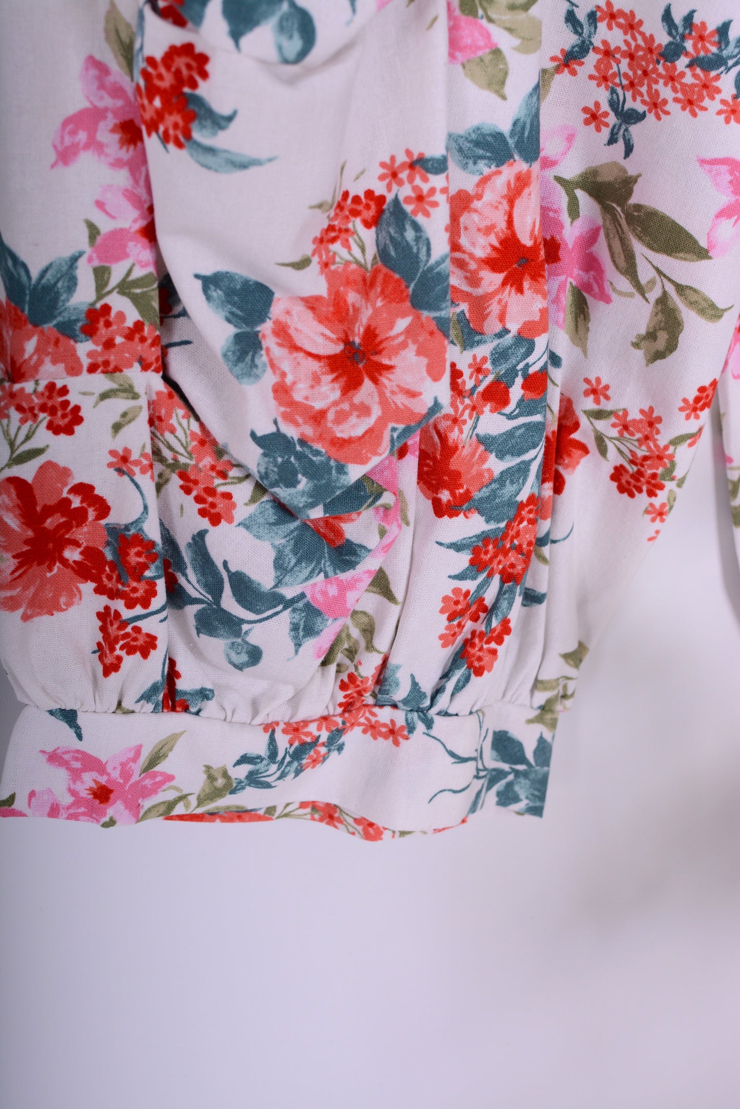 AKH Germany Lagenlook Wide Leg Barrel Trousers Linen Floral - B235