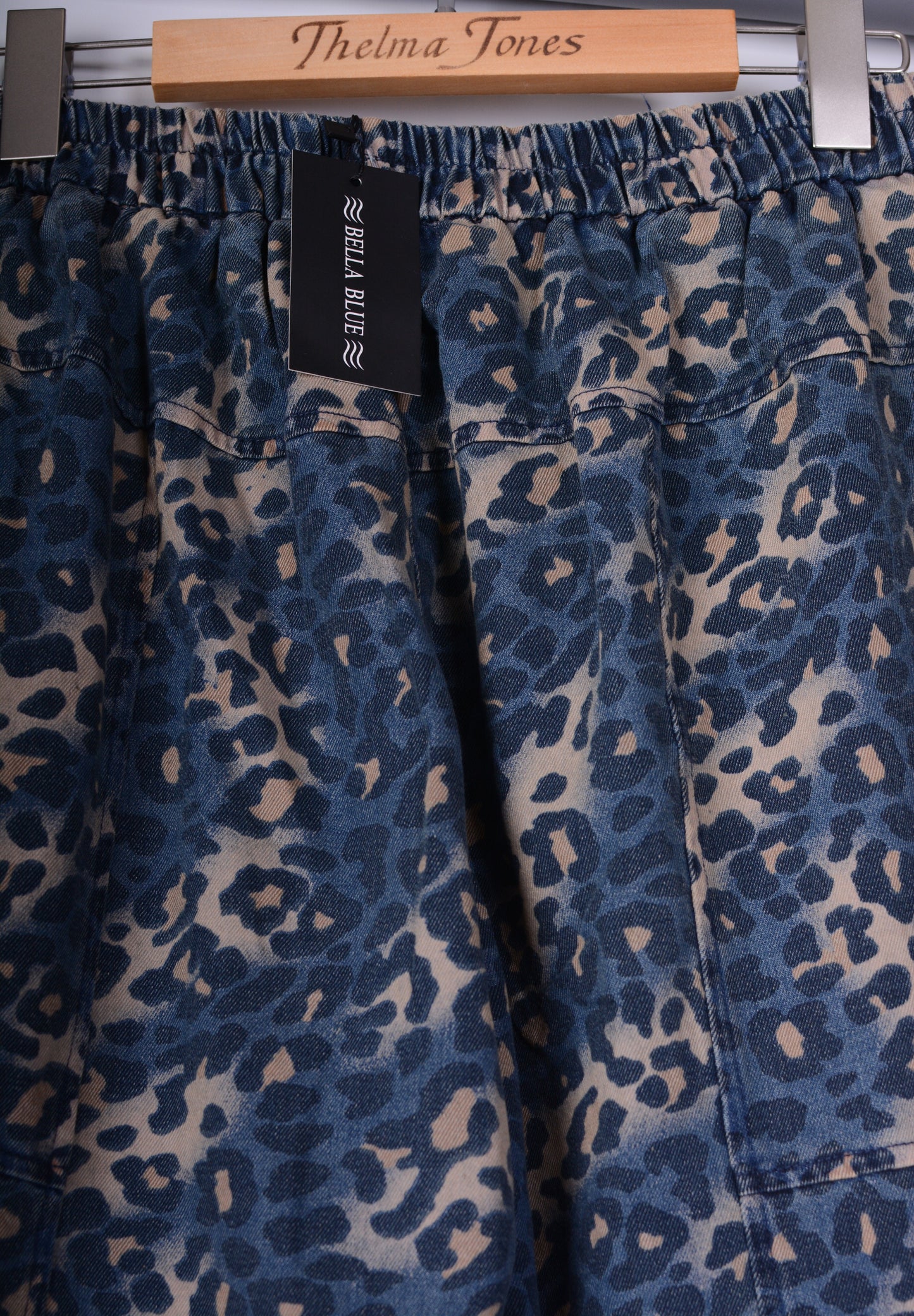 Bella Blue Barrel Denim Blue Jeans Lagenlook L/XL - B247