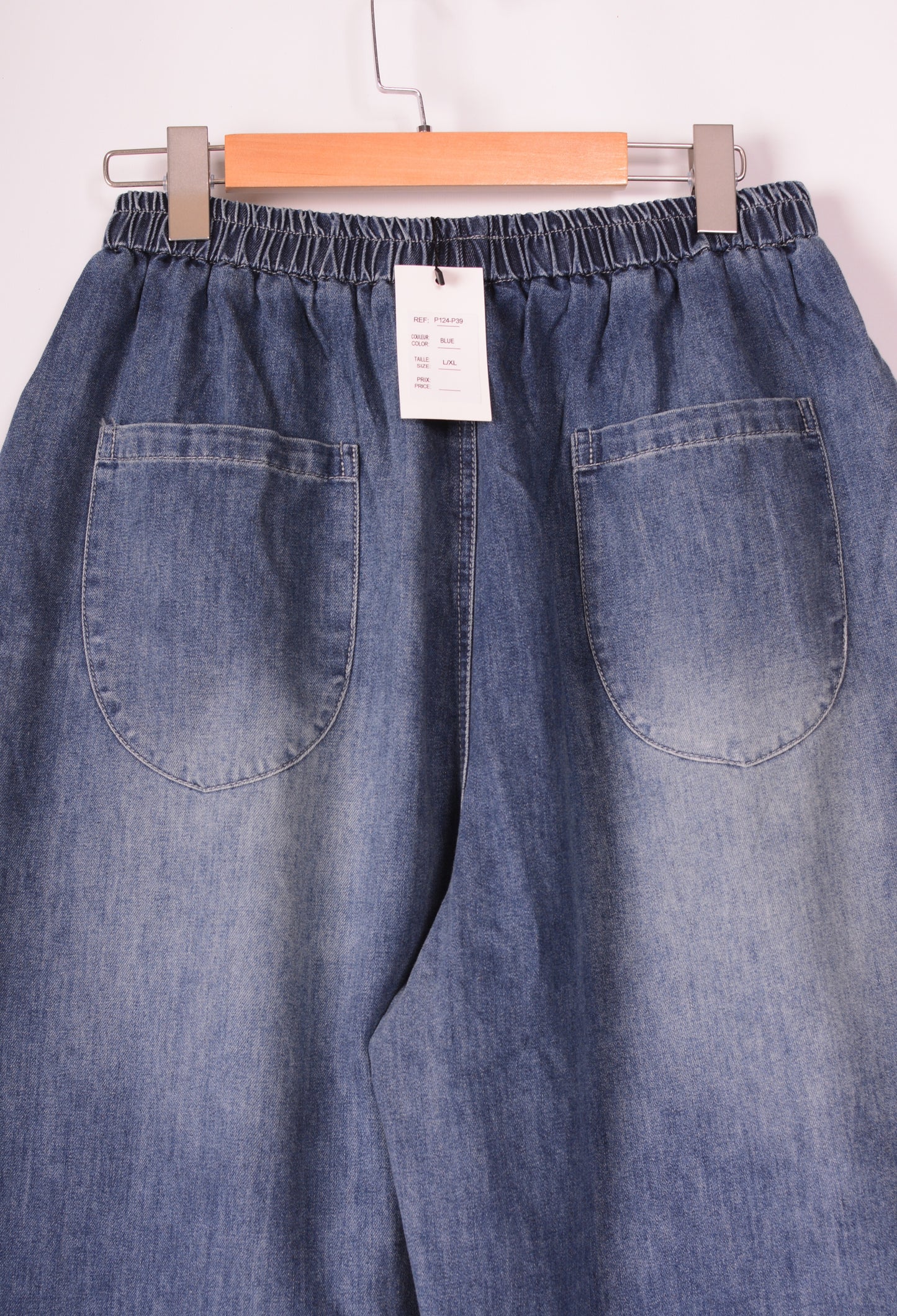 Bella Blue Wide Leg Denim Blue Jeans Lagenlook L/XL 16/18 - B311