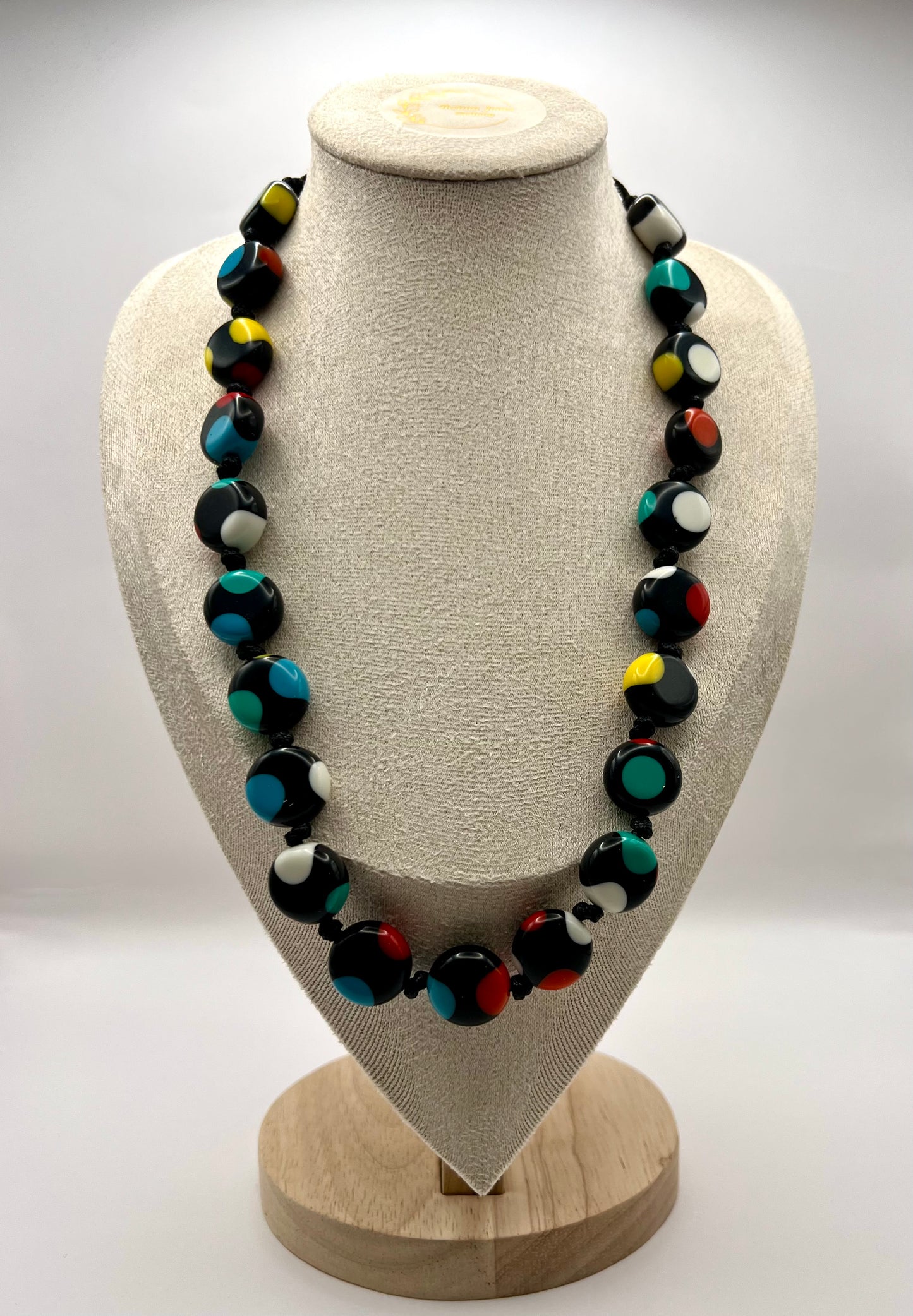 Sobral Yoi Dots Resin Beaded Necklace Lagenlook Multicoloured  - SB6