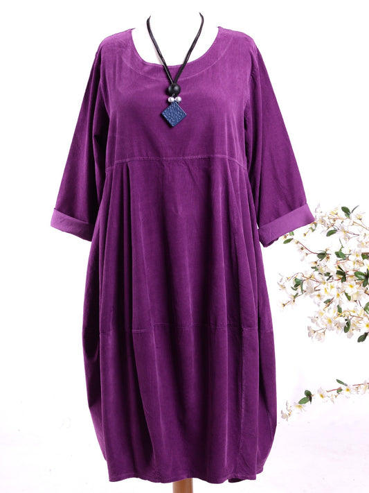 MB Germany Parachute Balloon Arty Lagenlook Dress Cotton Necklace PURPLE  - B355