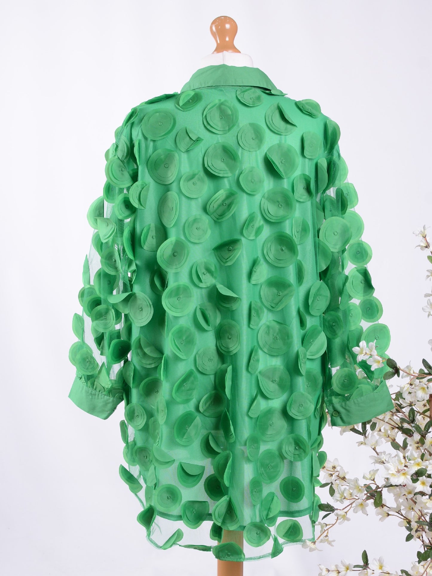 BUBBLEE Green Disc Blouse - B334