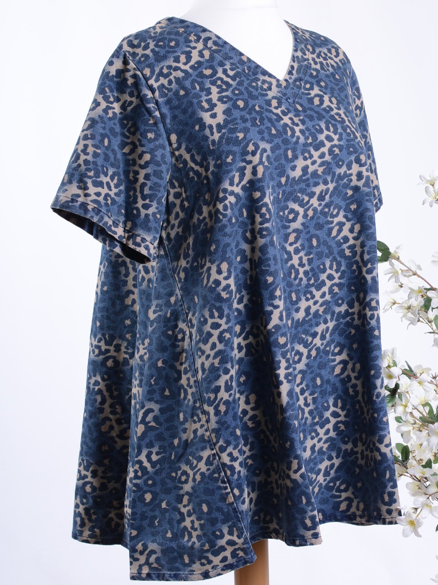 Bella Blue Lagenlook Denim Cotton Tunic L/XL - B282