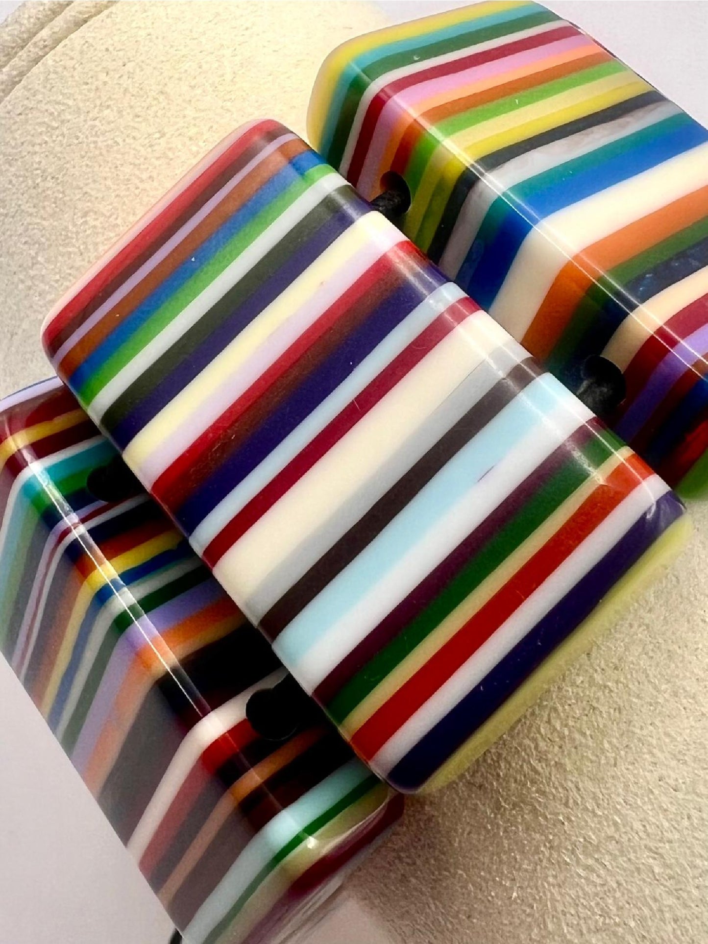Sobral Pop Art 'Rachel' Multi Stripe Lagenlook Statement Bracelet - 0376