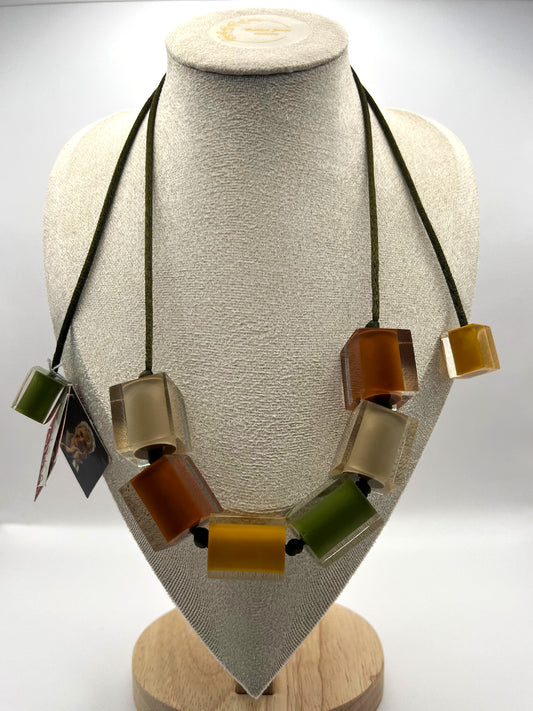 Zsiska -  Browns Resin Necklace - ZS14